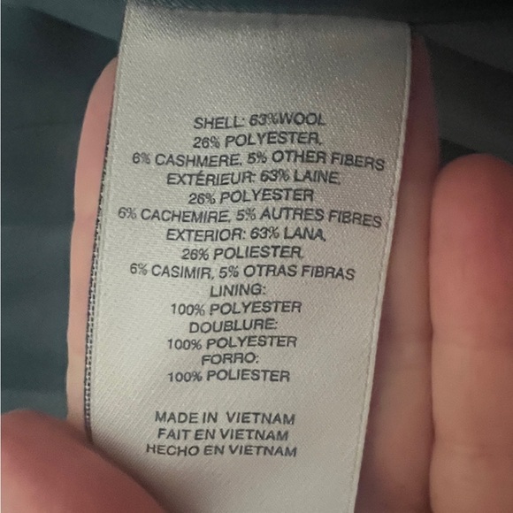 Anne Klein Blue Cashmere Blend Coat Sz 16 - Picture 7 of 7